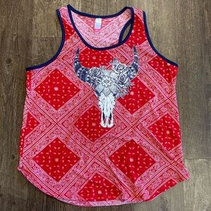 Bandana print tank top XL